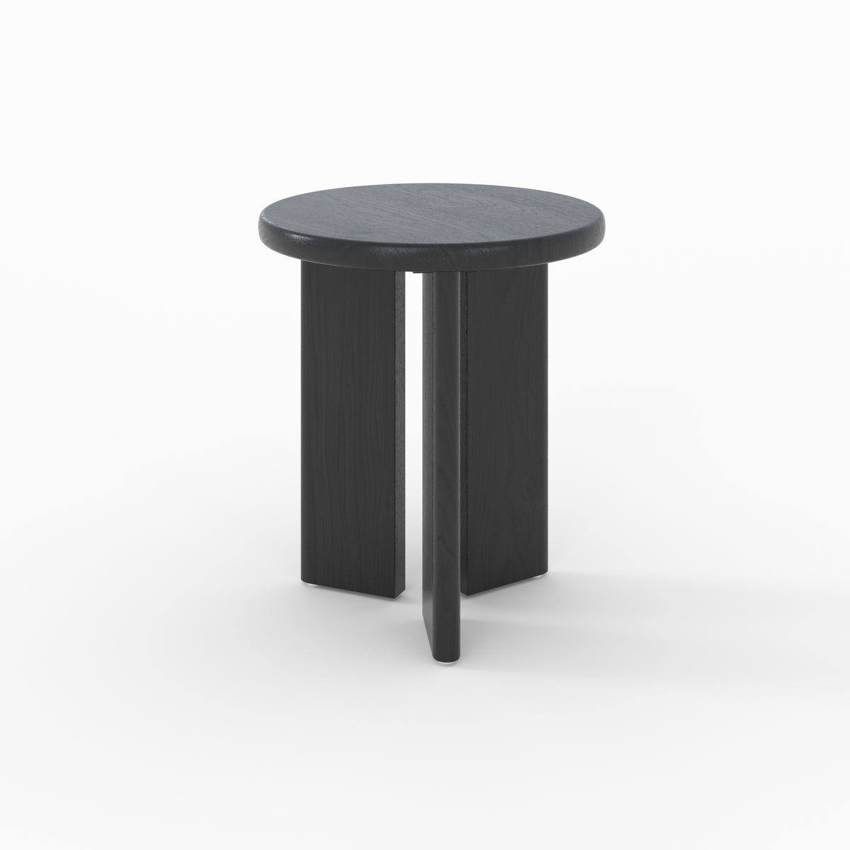table d appoint ronde noire diametre 40 cm nea