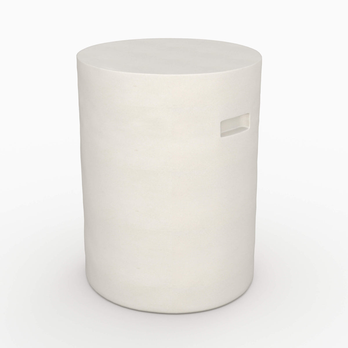 table d appoint ronde santorini en beton ecru cylindre