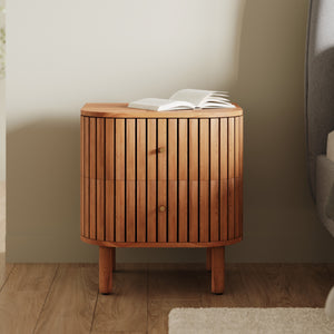 comodino in legno scuro acacia paola
