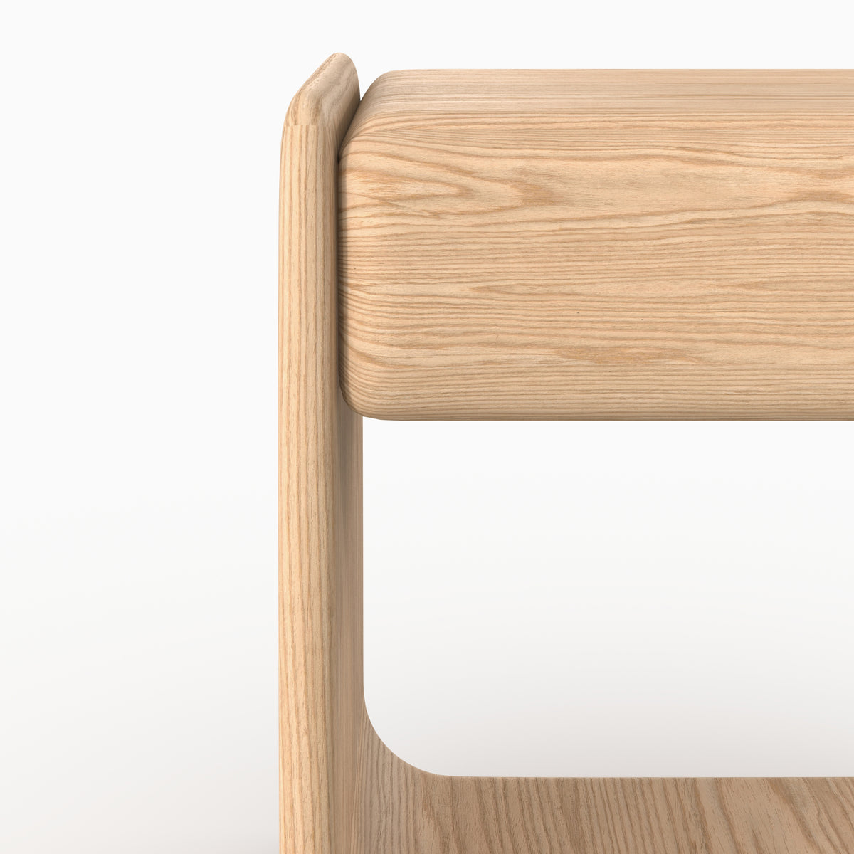Table de chevet Elea placage chêne détail tiroir arrondi – Maison Pavane