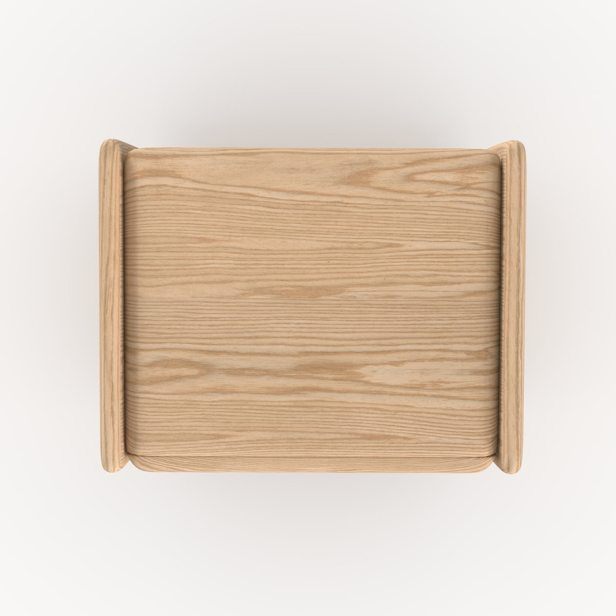 Table de chevet Elea placage chêne naturel vue dessus – Maison Pavane