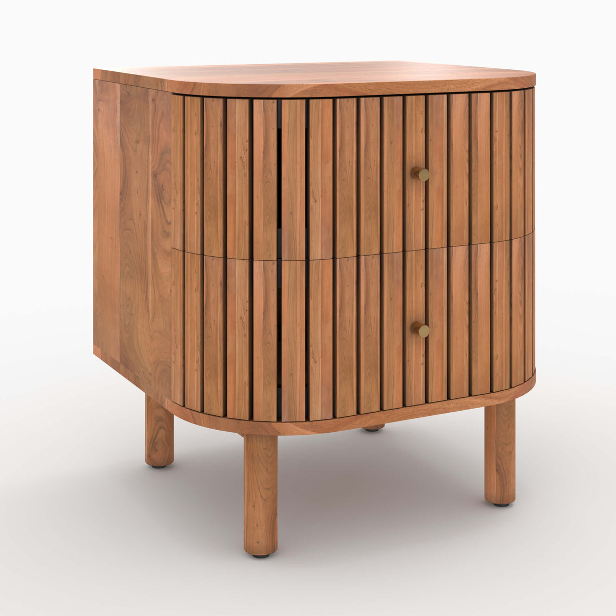 comodino in legno di acacia paola