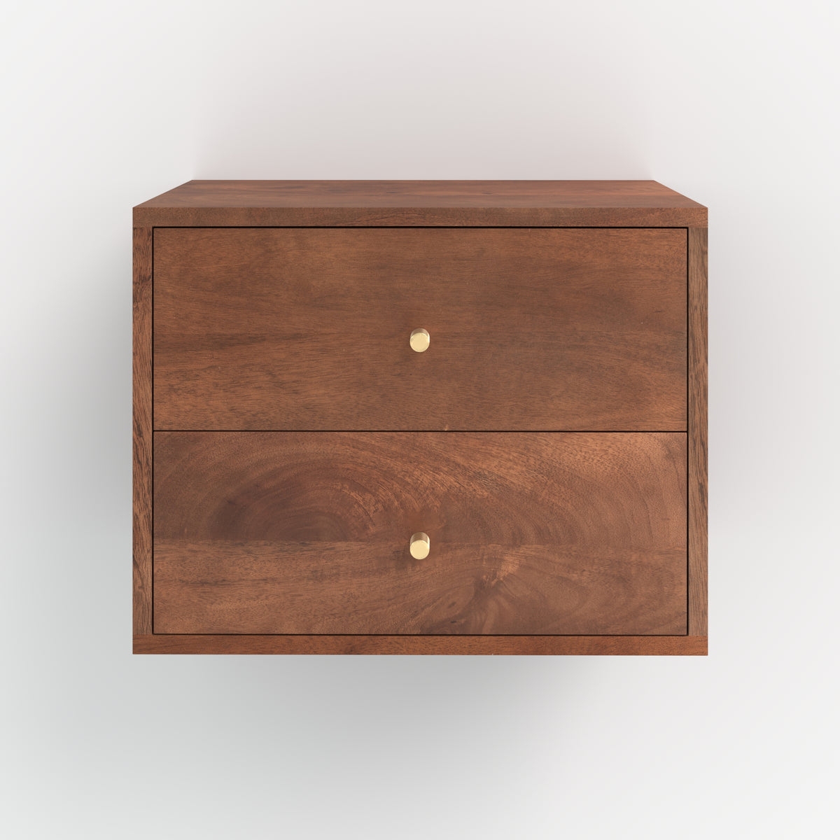 table de chevet suspendu en bois de manguier fonce orea