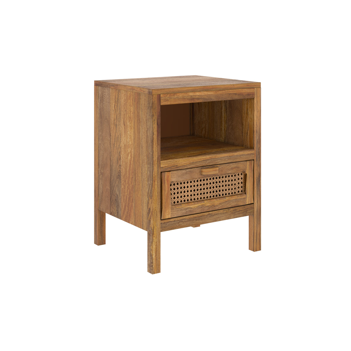 table de chevet tiki en cannage