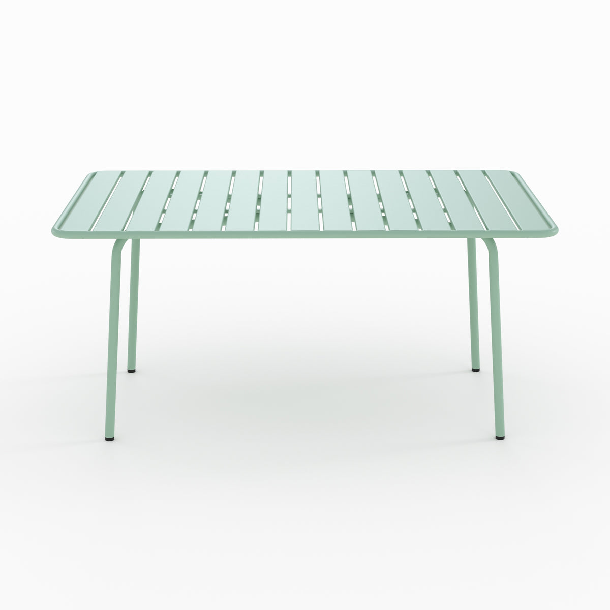 table de jardin en metal vert 6 personnes