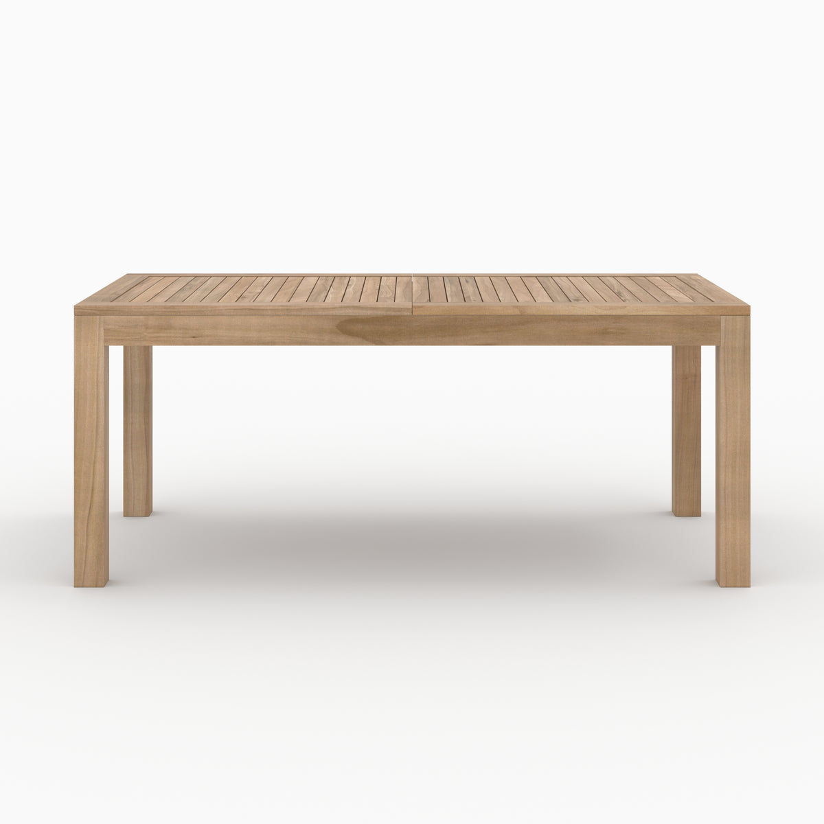 table de jardin extensible 180 240 cm en teck nido fond beige