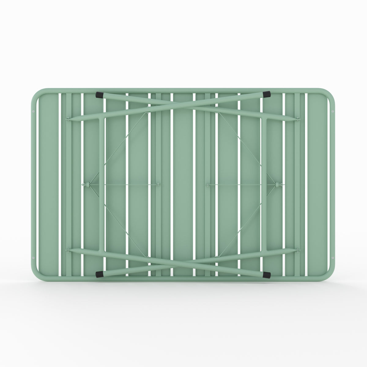 table de jardin metal vert pliante 4 personnes yumi