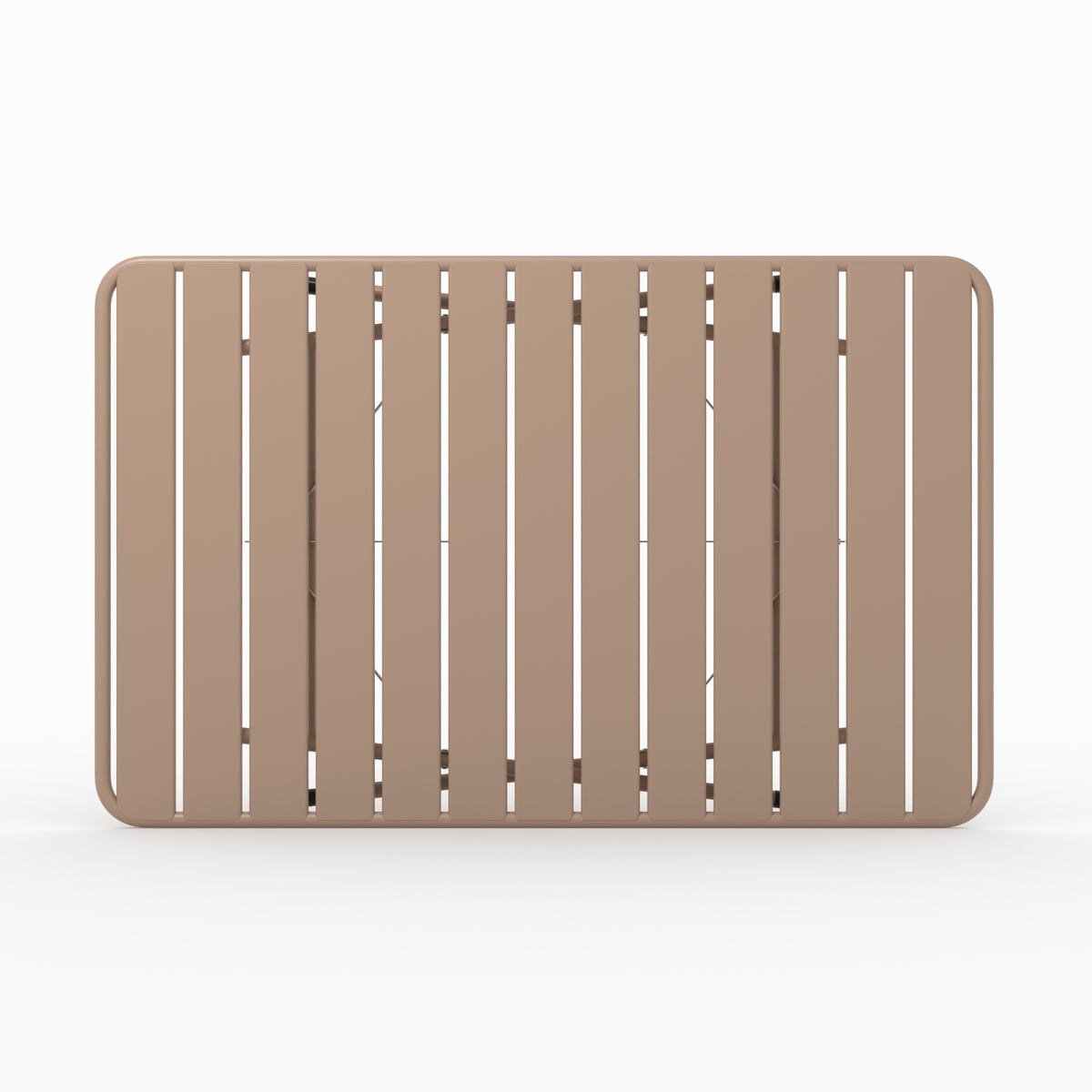 Table de jardin Yumi pliante en métal taupe 4 personnes