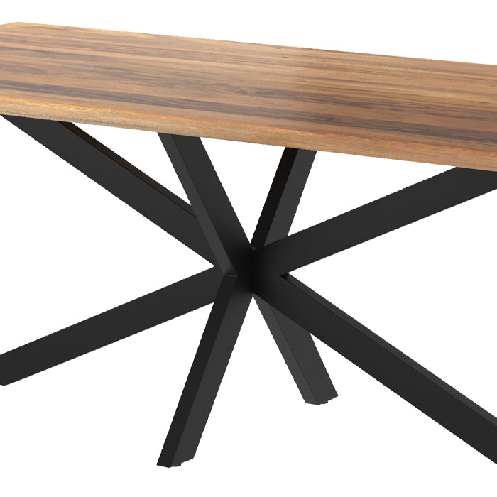 table de repas 220 cm surdiman bois et metal