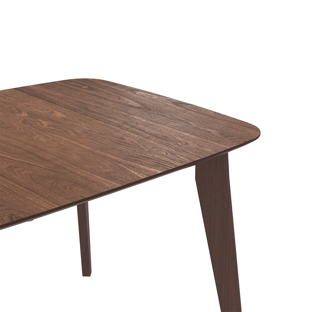 table de repas rectangulaire bois fonce oman