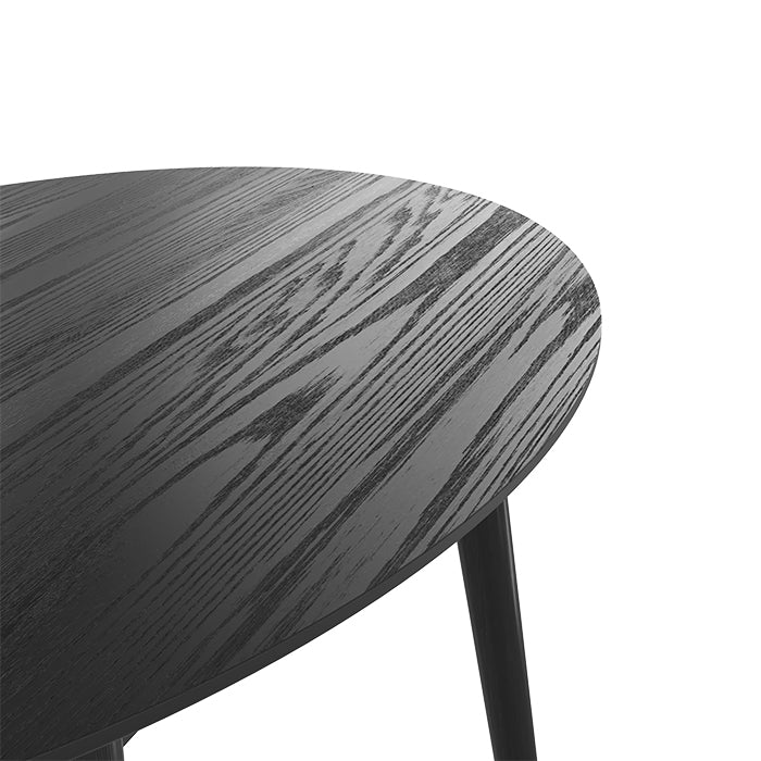 table eddy noire ovale en bois