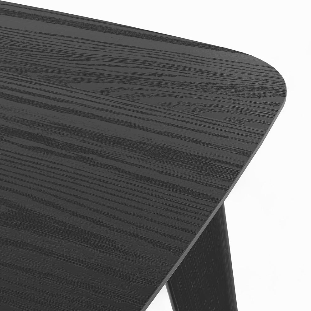 tavolo e sedie oman in velluto legno nero 4 persone