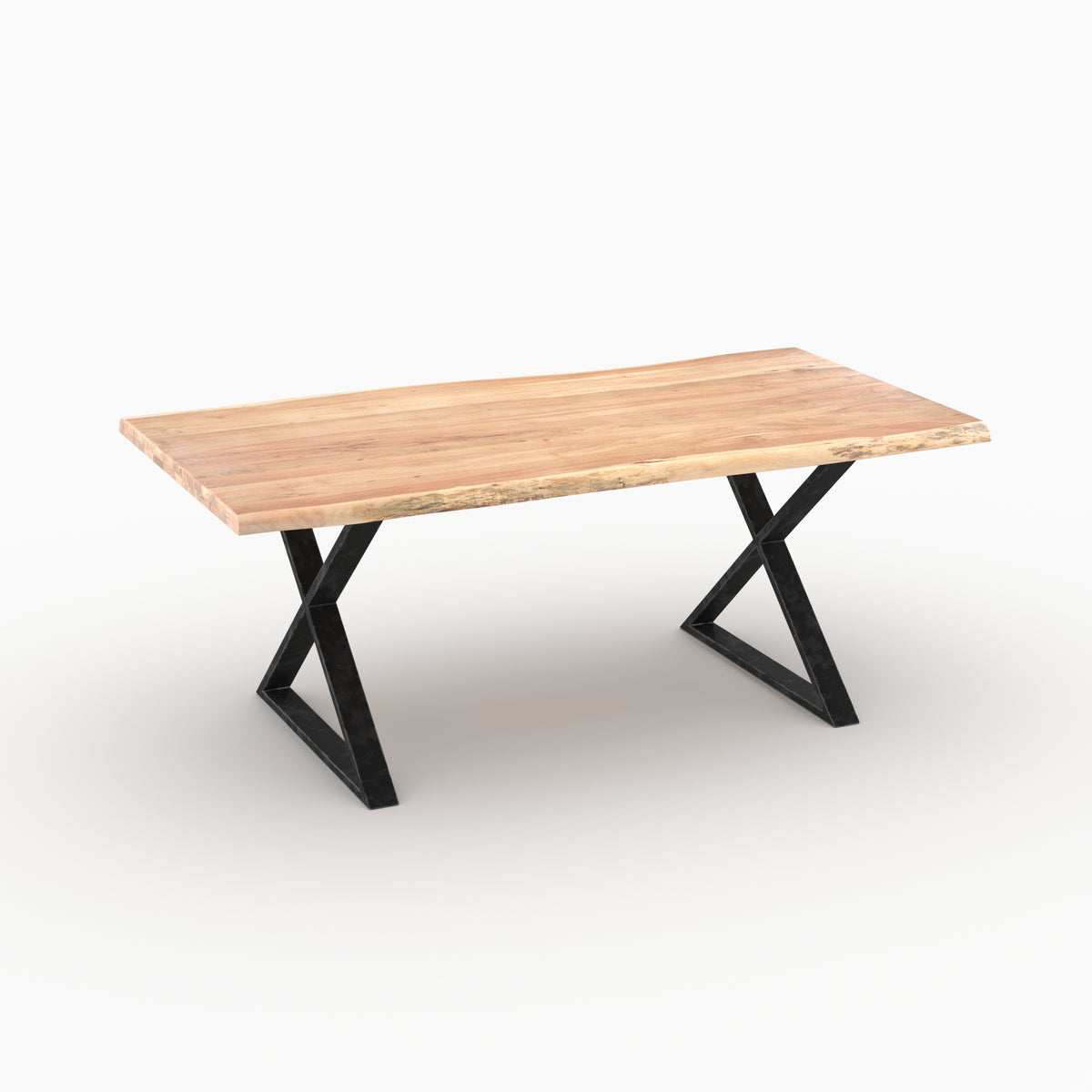 Table gia rectangulaire 6 places bois acacia massif