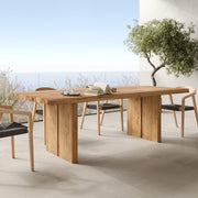 table jardin bois teck rectangulaire 10 places exterieur siam
