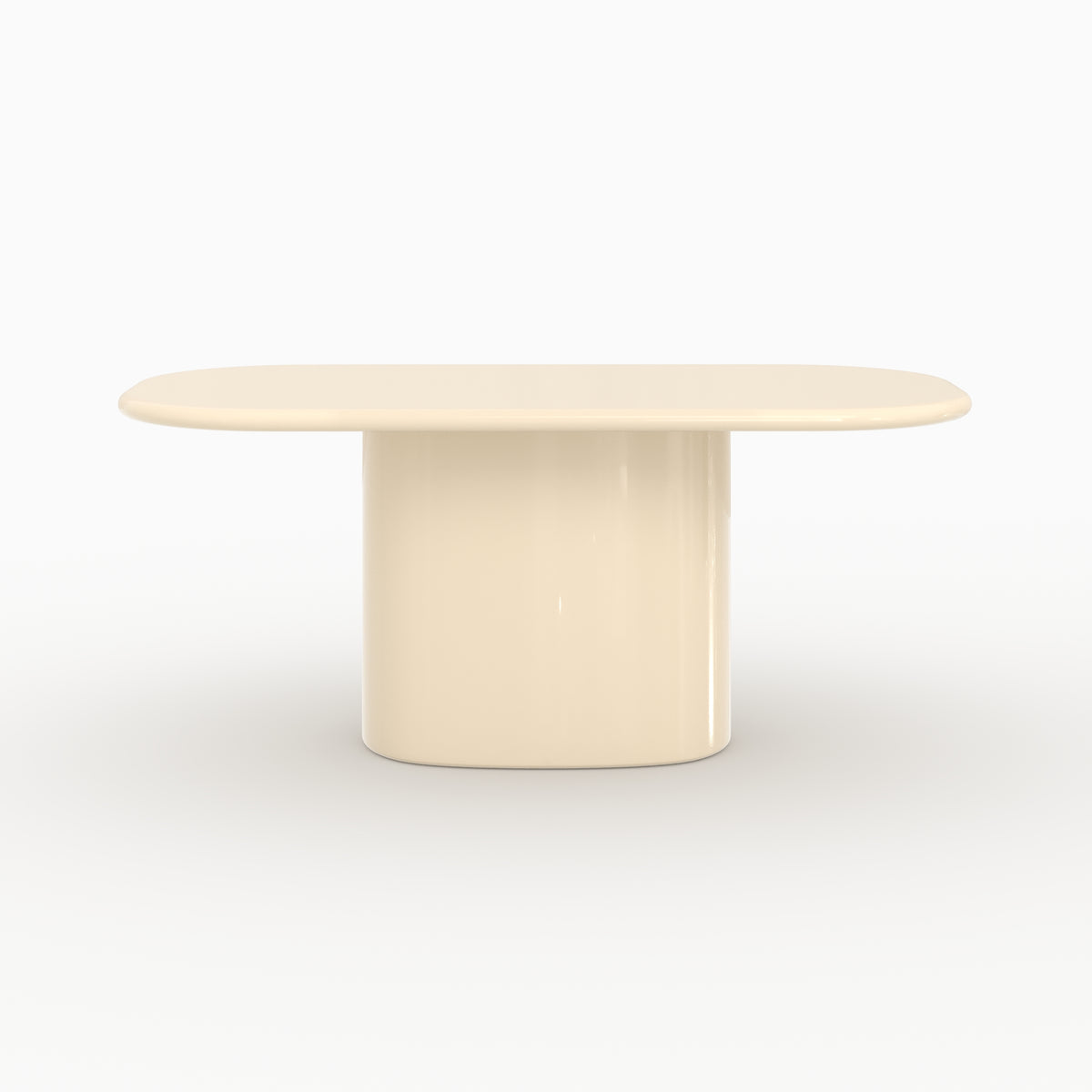 Mesa rectangular Lydia lacada en blanco en MDF, 6 personas