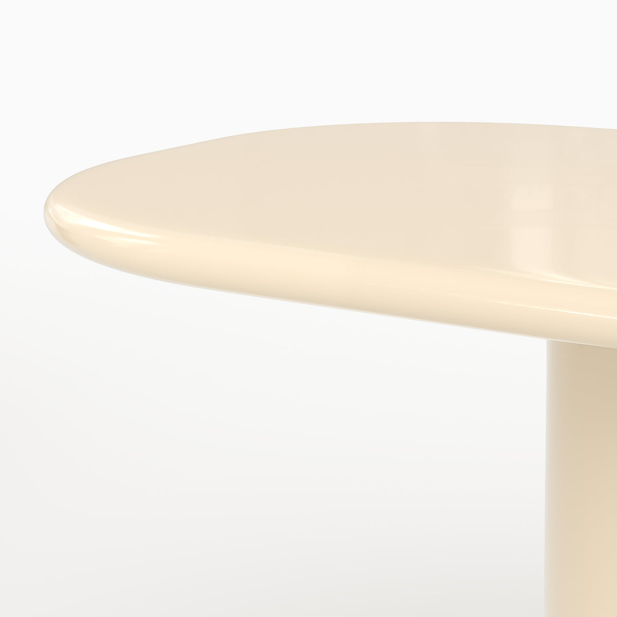 Mesa rectangular Lydia lacada en blanco en MDF, 6 personas