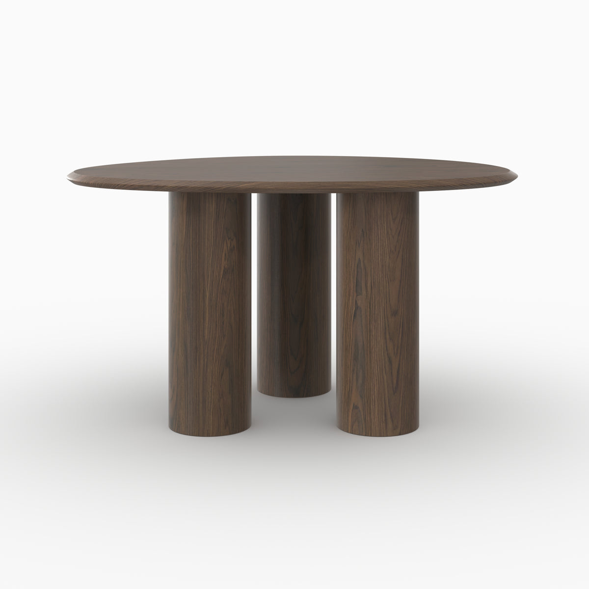 Table organique Aya en placage noyer, 6 personnes