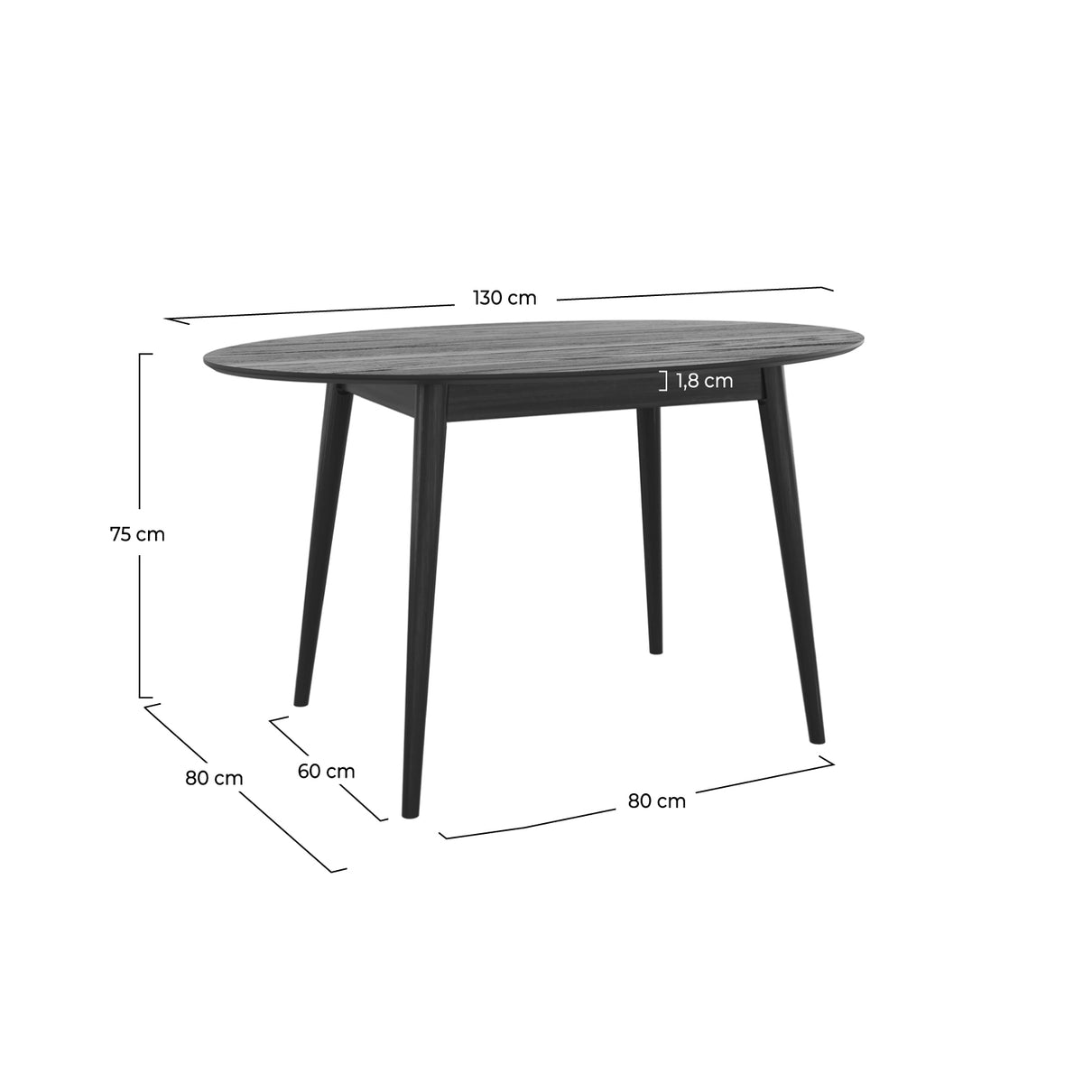 table ovale en bois 130 cm 6 personnes eddy rdv deco