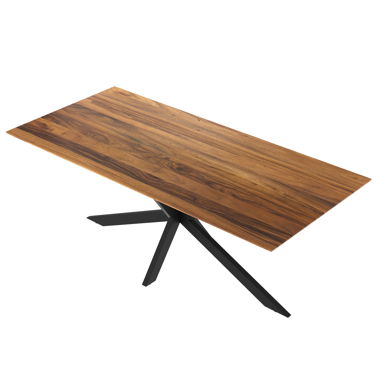 table rectangulaire 220 cm bois de suar pied metal surdiman
