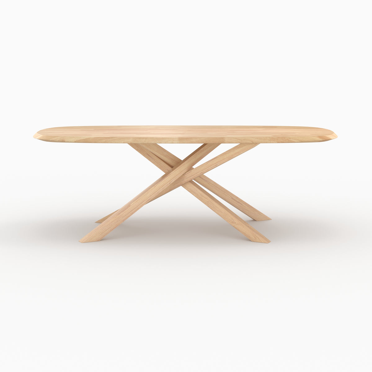 table rectangulaire en bois d hevea clair massif 8 personnes aladin