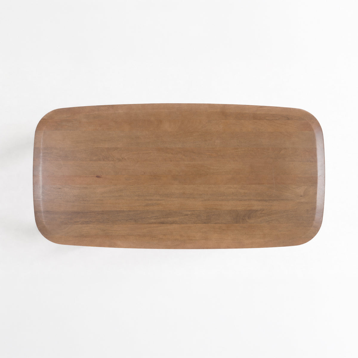 Table rectangulaire Maya en bois de manguier massif marron clair, vue de dessus - Maison Pavane