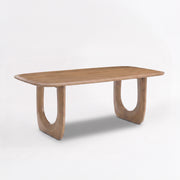 Table rectangulaire Maya en bois de manguier massif marron clair 6 places - Maison Pavane