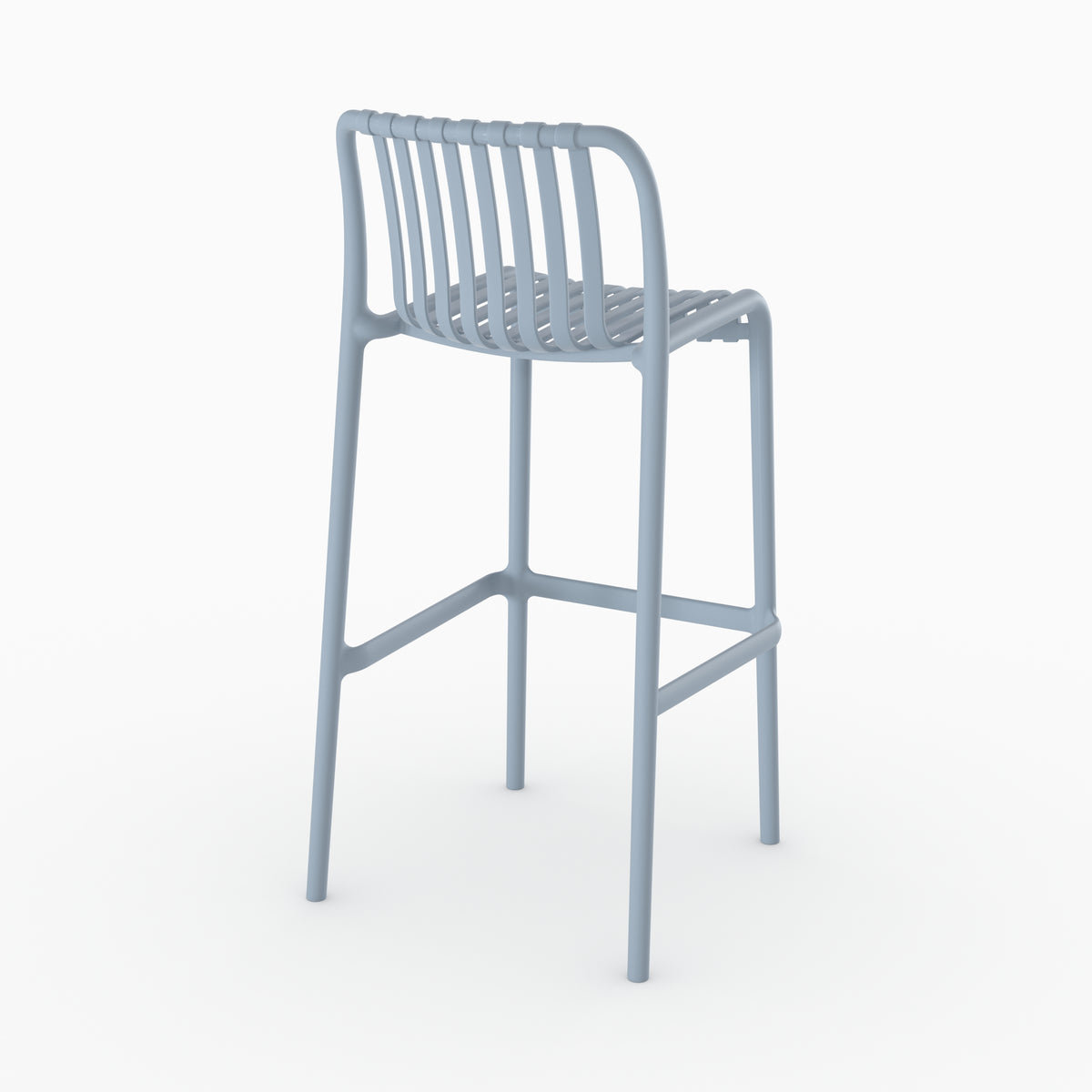 Tabouret bar Duli extérieur bleu ciel plastique