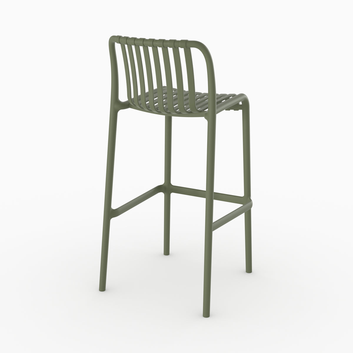 Tabouret bar Duli extérieur vert plastique