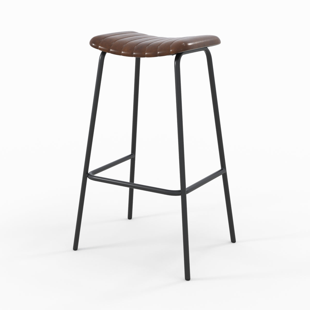 sgabello da bar arsene in pelle marrone 77 cm set di 2