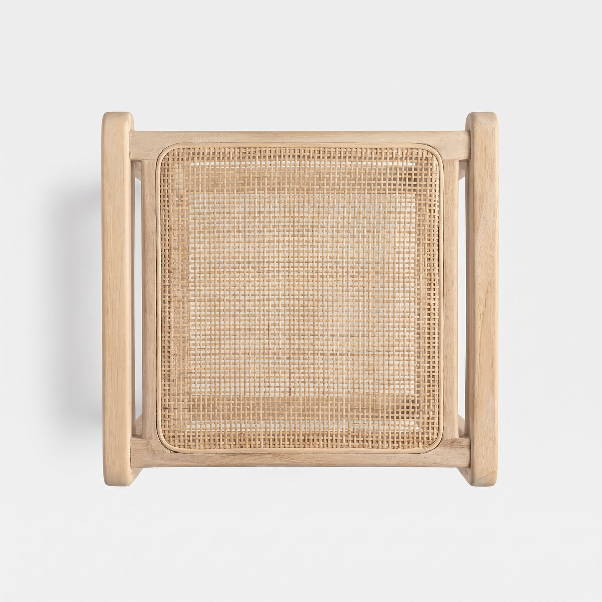Taburete de bar de teca y ratán natural Haida 66 cm