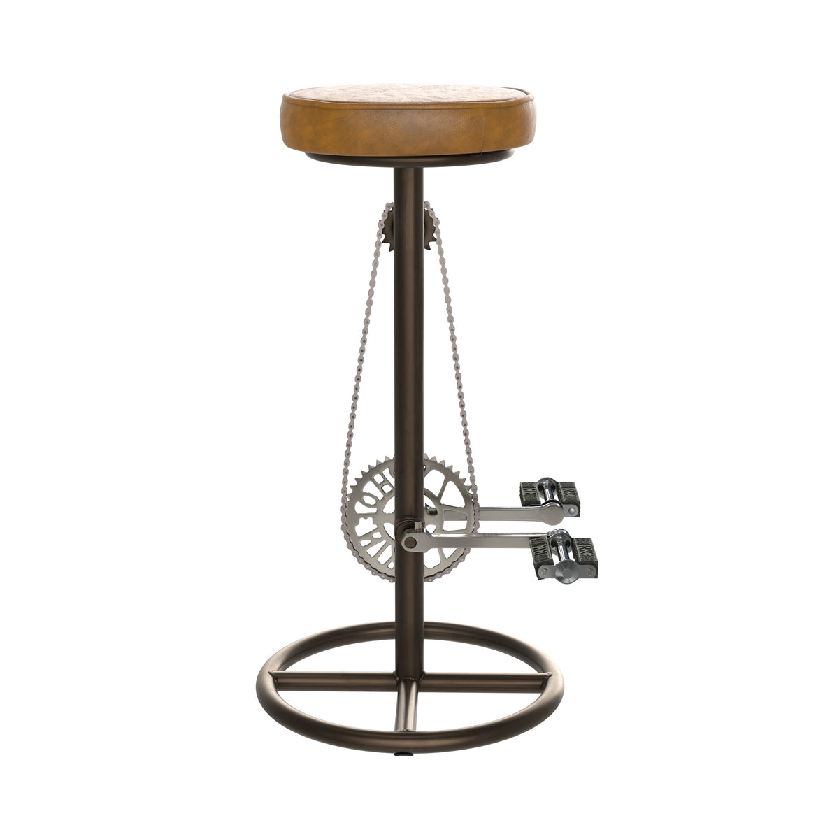 tabouret de bar industriel cuir gaya