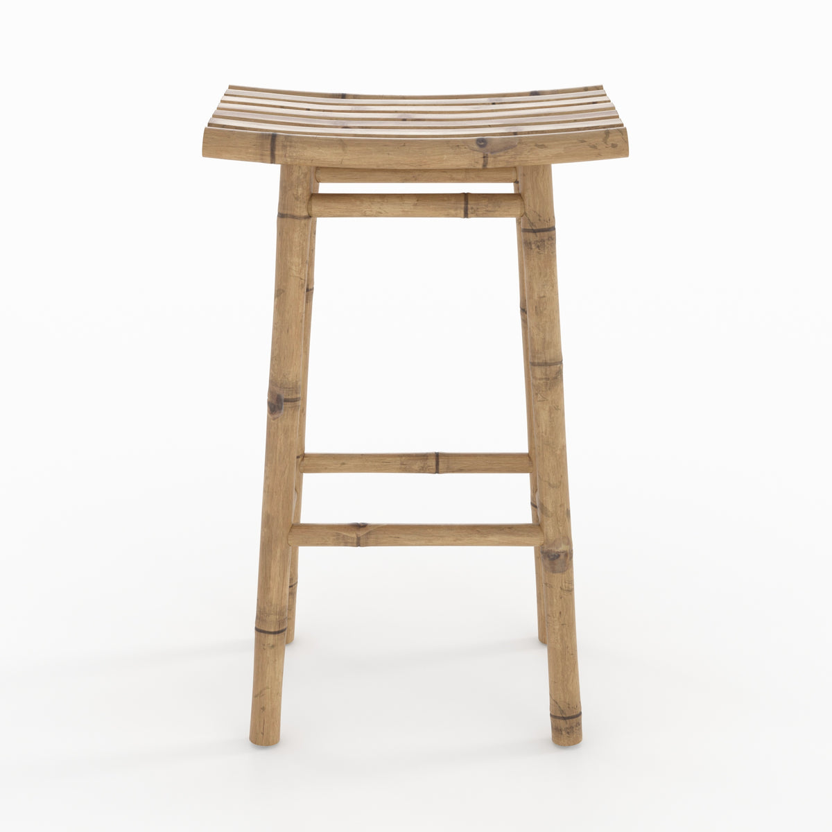 tabouret de bar vadella exterieur en bambou 74 cm