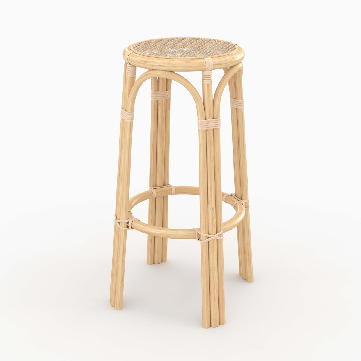 tabouret de bar vania en rotin 75 cm