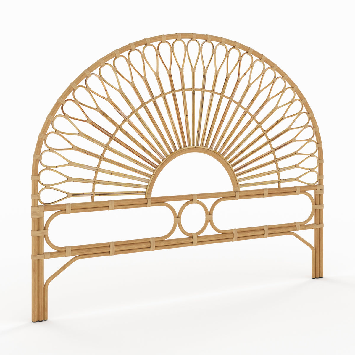 testiera di letto 180 cm in rattan bahia legno