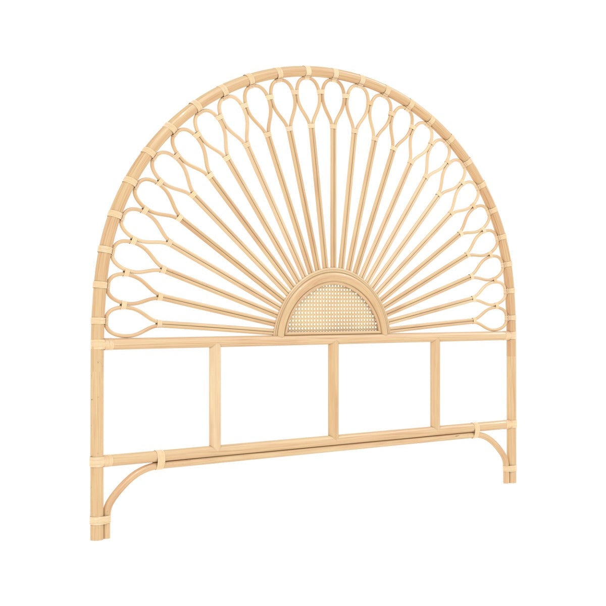 tete de lit alan 160 cm en rotin naturel