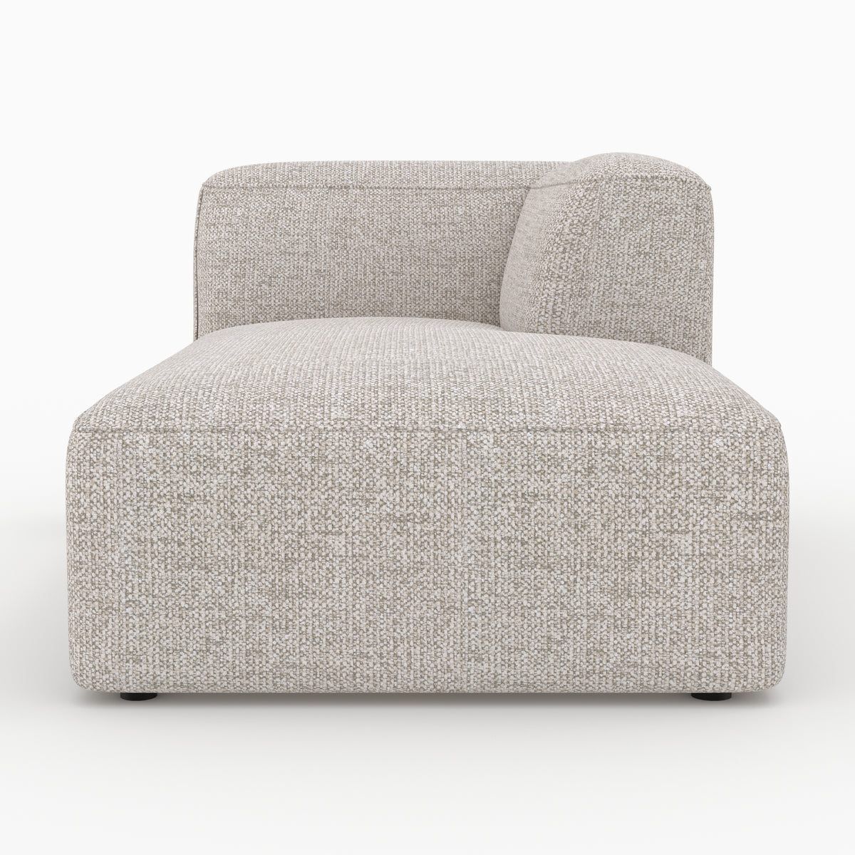 Tissu beige méridienne angle droit Hestia canapé modulable