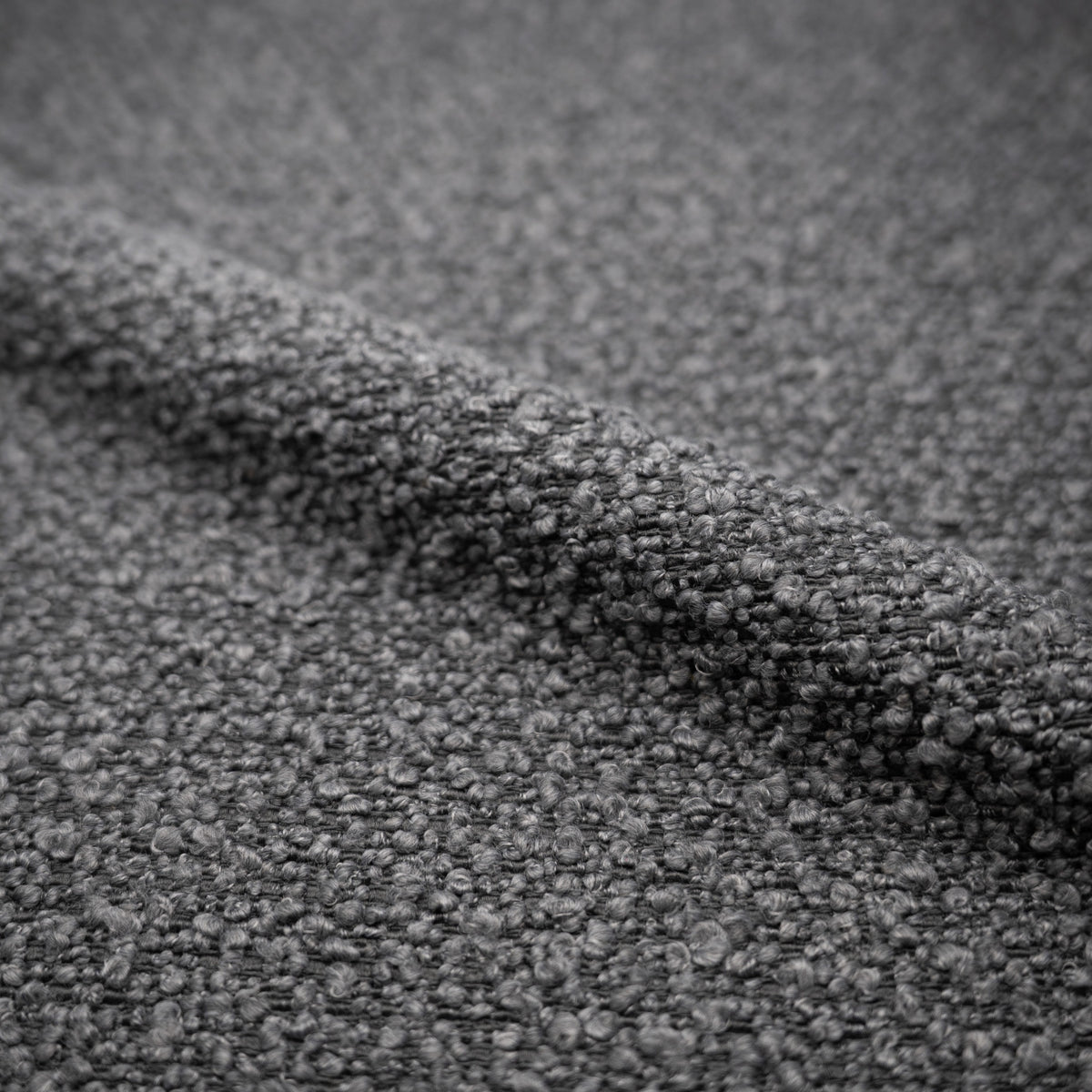 tissu gris boucle chaise de bar misty lot de 2