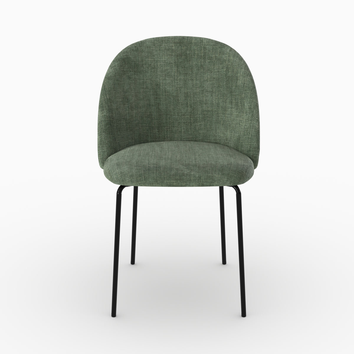 Tissu texture vert sapin chaises Karl lot 2