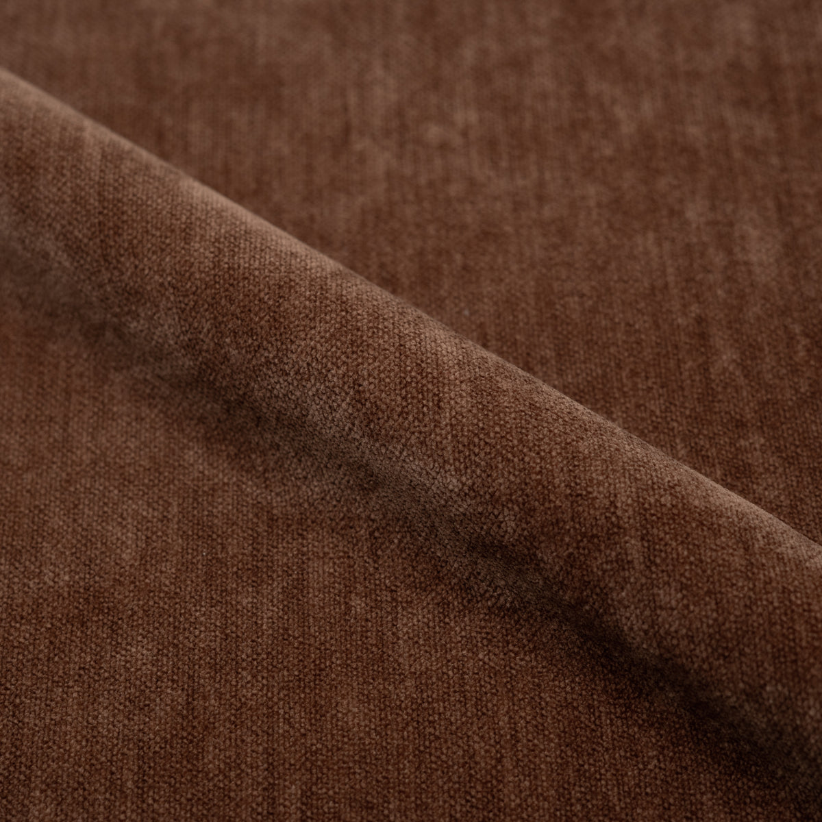 Tissu velours marron caramel