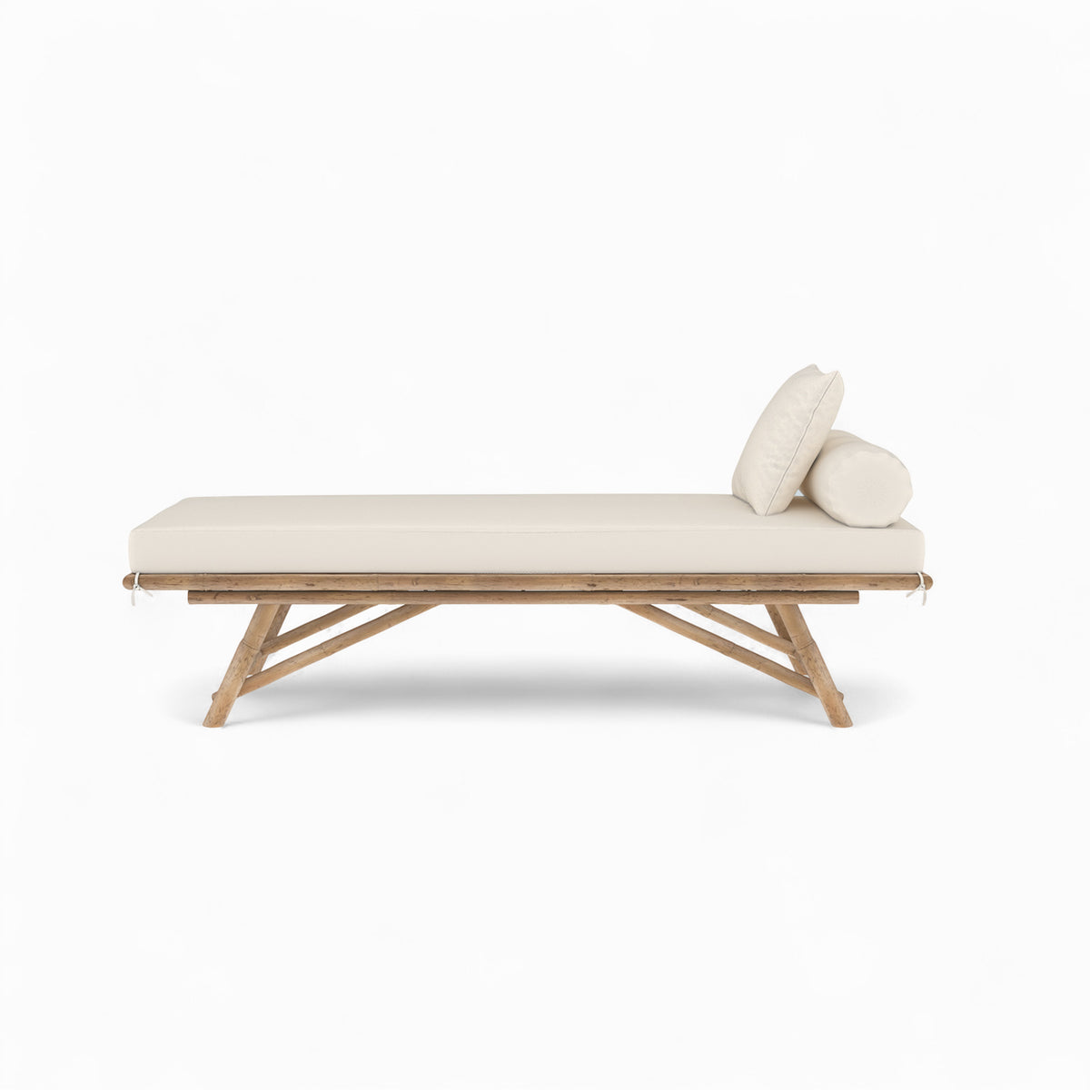 transat de jardin avec matelas blanc vadella 1