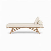 transat de jardin avec matelas blanc vadella 1