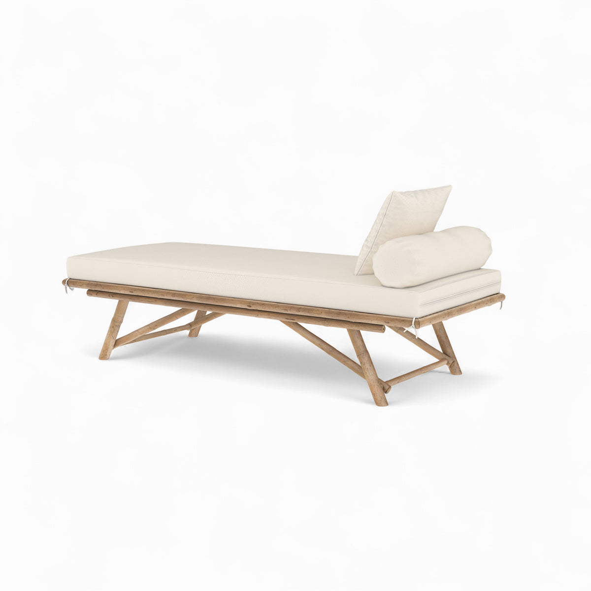 transat de jardin en bambou avec matelas vadella