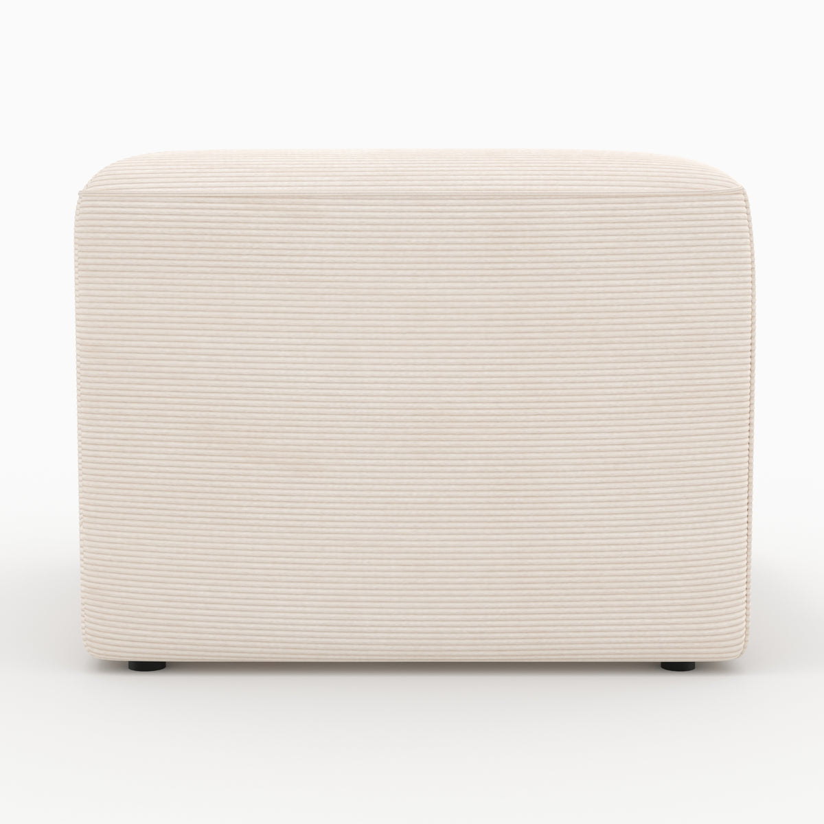 Velours blanc cassé angle droit Mina canapé modulable
