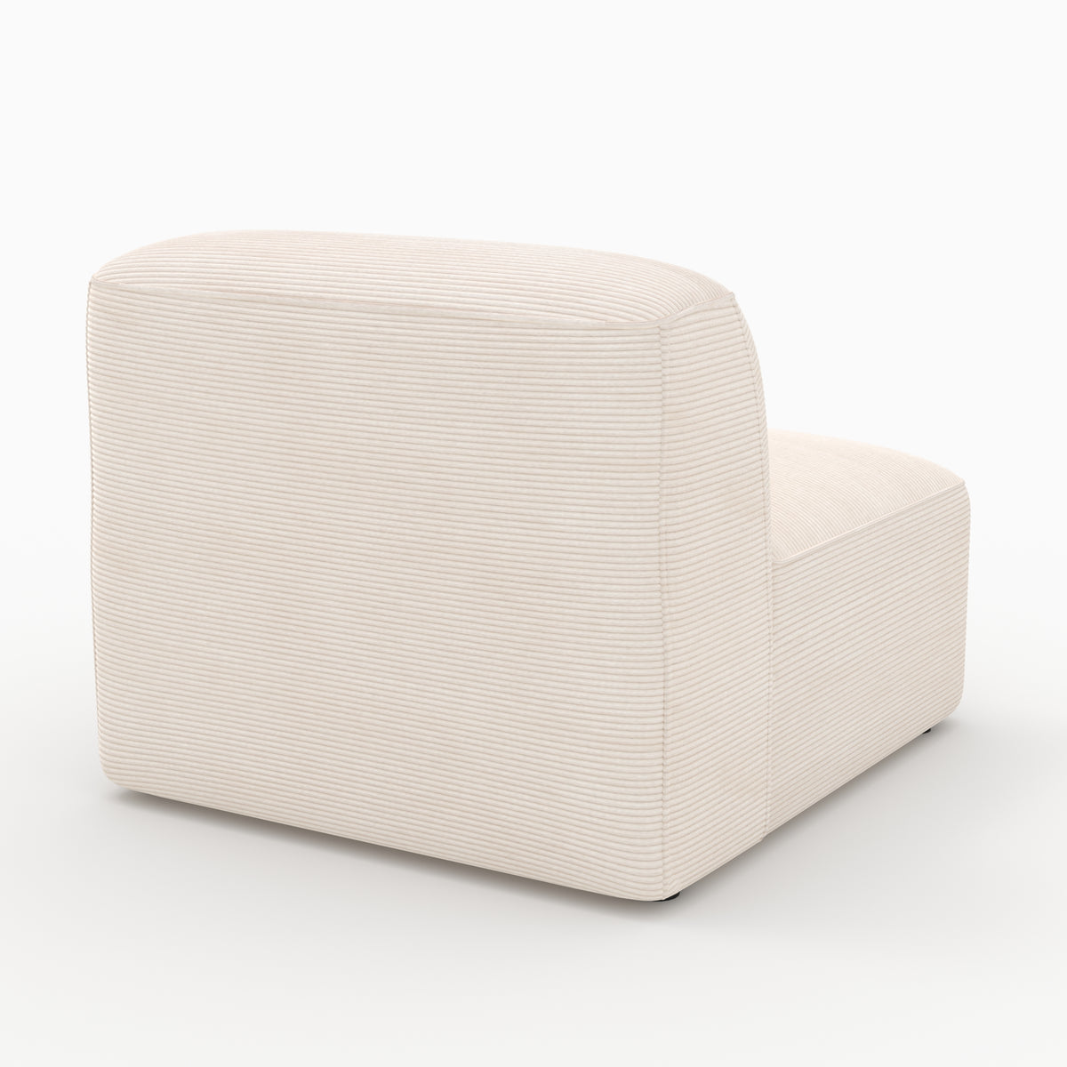 Velours blanc cassé chauffeuse Mina canapé modulable