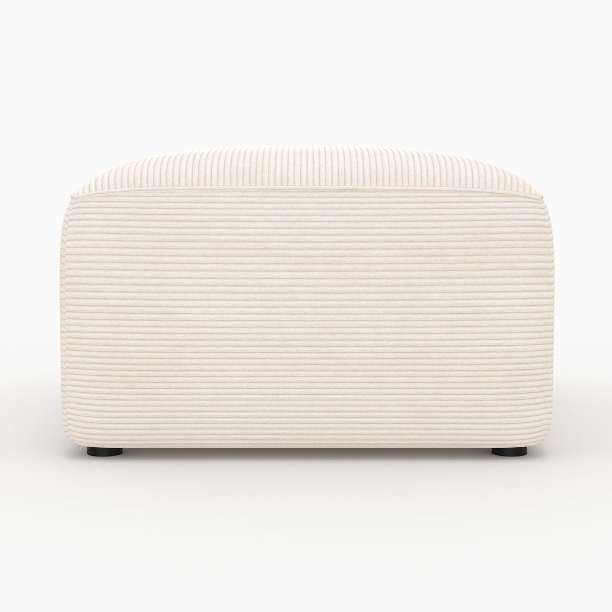 Velours blanc cassé pouf rectangulaire Mina canapé modulable