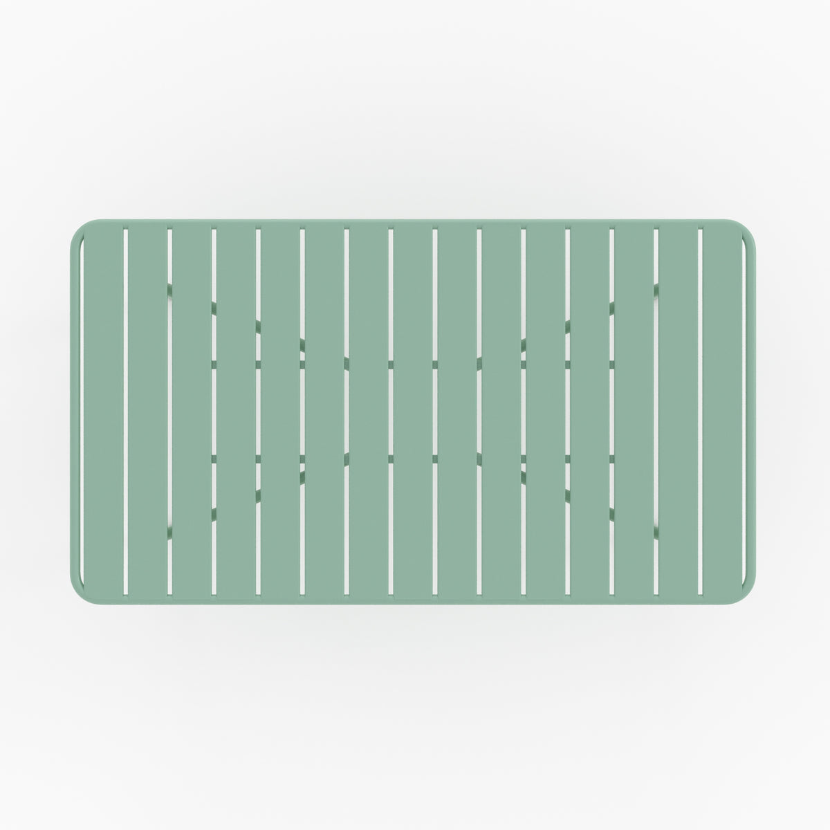 yumi table de jardin en metal vert 6 personnes
