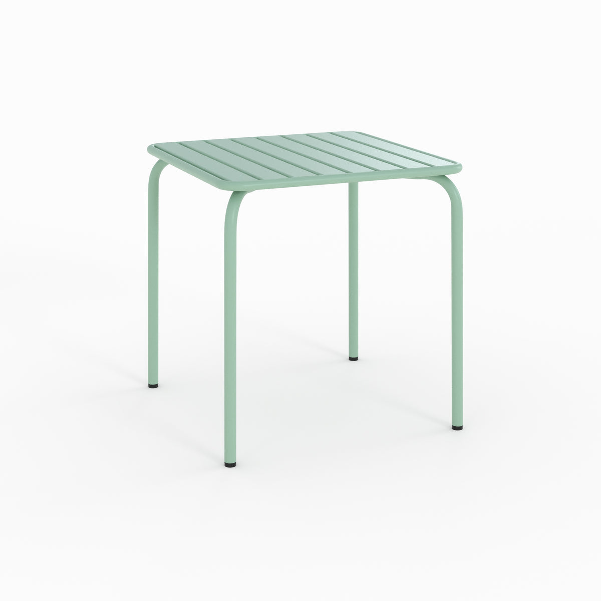yumi table de jardin en metal vert carree