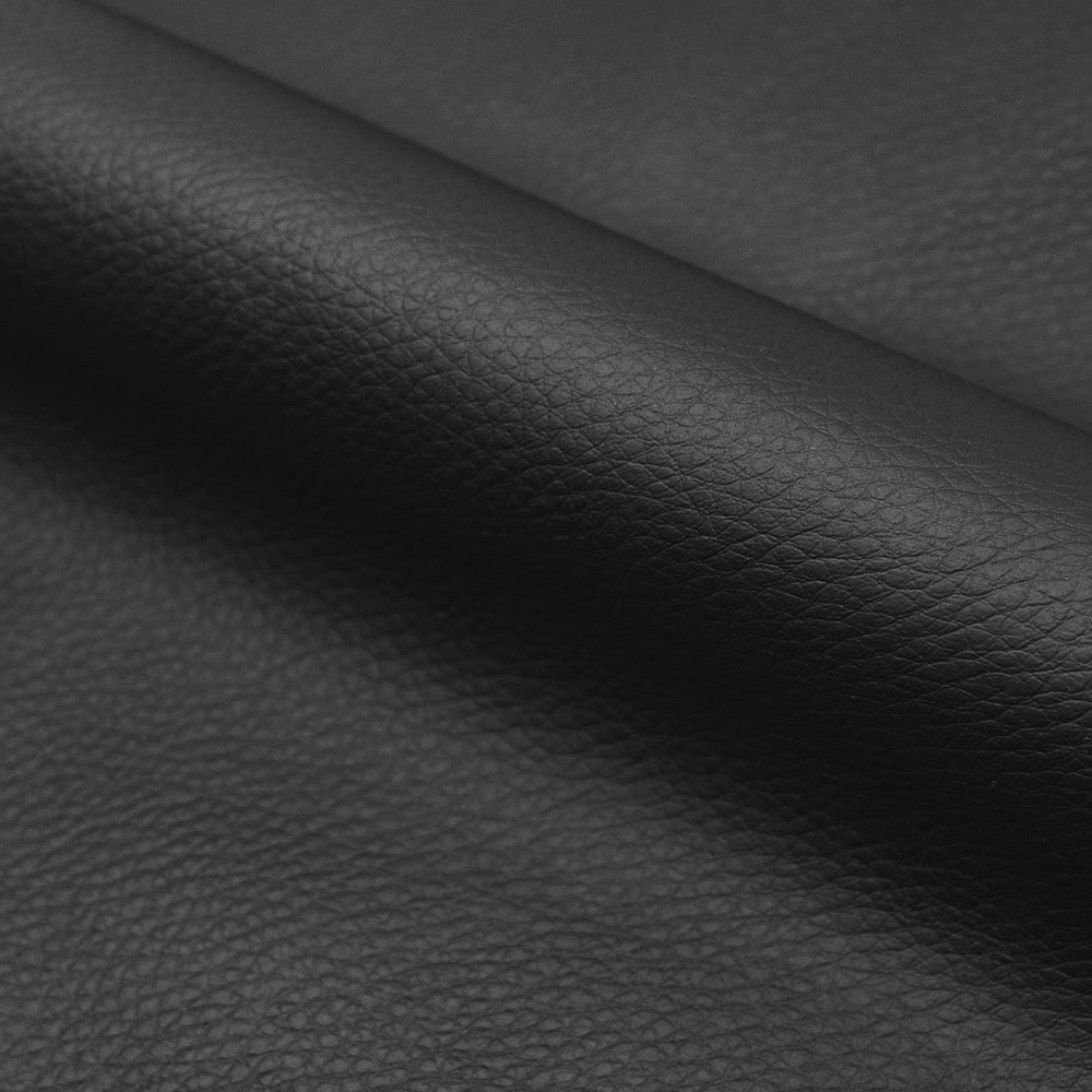 zoom matiere chaise de bureau cuir noir georges